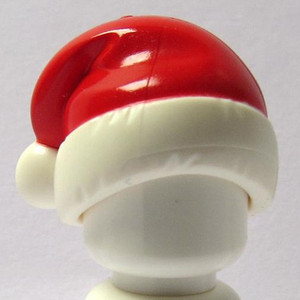 lego 乐高 人仔 帽子 圣诞帽 10164pb01 hol036 圣诞老人帽 60063