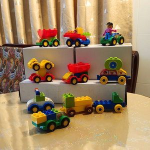 兼容乐高积木简单入门级简易幼儿拼装大颗粒女孩系列男孩小孩拼车