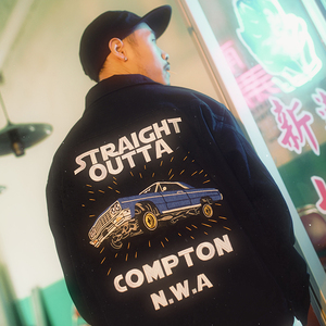 battles西海岸主题嘻哈潮牌男女情侣刺绣牛仔夹克休闲百搭外套