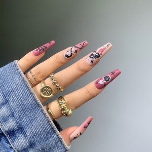 星月水瓶·欧美辣妹夸张千禧y2k穿戴美甲成品长指甲美甲贴片甲片