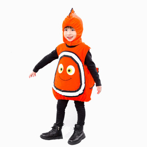 儿童万圣节男女宝宝角色扮演表演卡通服装动物表演服小丑鱼表演服