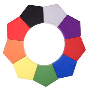 s形创意五边形拼接沙发凳艺术早教培训中心休息公共等候区沙发墩