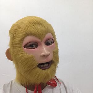 新款美猴王孙悟空齐天大圣面具86版乳胶分体面具头套毛脸现货包邮