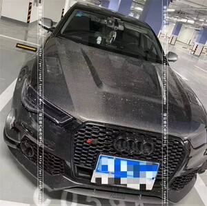 适用于奥迪a6碳纤维机盖s6 rs6 c7改装开孔引擎盖机头盖前盖包围