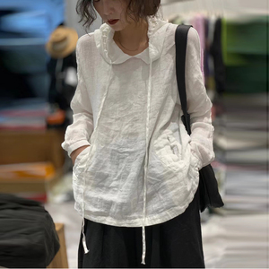 木易初见2022夏季新款时尚洋气宽松纯色帽衫卫衣女防晒薄款上衣