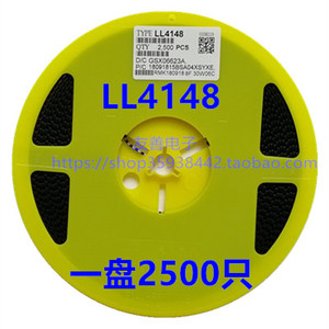 1N4148 LL4148 SOD-80贴片圆柱玻璃LL34 1206黑色/透明带 2.5K/盘