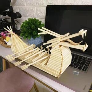 一次性筷子手工制作船