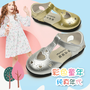 2024初春新款儿童软底包头凉鞋女镂空透气韩版女童皮鞋舒适精品