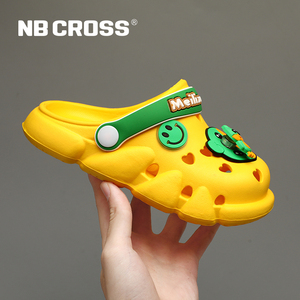 NB CROSS旗舰店儿童拖鞋2024新款夏季软底防滑凉鞋卡通可爱洞洞鞋