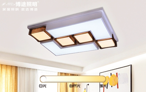 博途照明 长方形现代简约大气调光灯具 LED吸顶客厅卧室房间灯