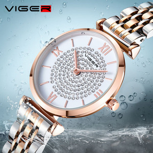 viger瓦格抖音同款爆款满天星手表 镶钻时尚潮流韩版钢带女士手表