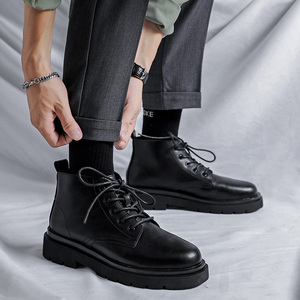 马丁靴男潮百搭低帮潮流