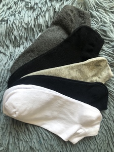 男女士袜子短船全棉高弹情侣四季通用纯色白黑春秋季