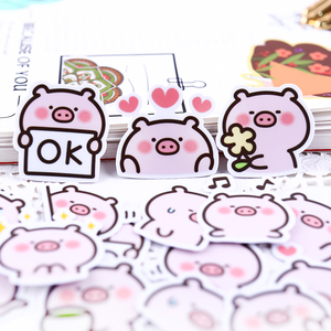 小猪表情 手账贴纸装饰小图案 可爱卡通日系手机壳ipad笔记本素材