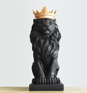 北欧现代简约狮子雕塑摆件动物艺术品 家居饰品客厅软装工艺品