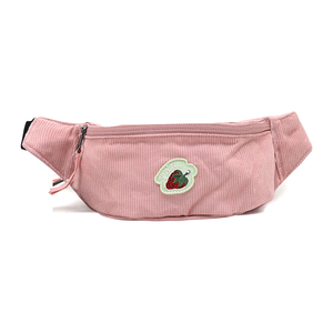 vans范斯粉色灯芯绒甜美女腰包可爱休闲斜挎包复古包 vn0a5f5zywc