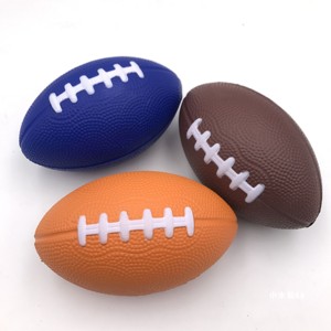 pu海绵实心美式橄榄球儿童弹力球手腕锻炼减压运动球可印刷logo