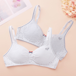 百伶百俐小胸发育期无钢圈纯棉薄款平胸学生内衣初高中生少女胸罩