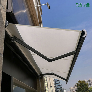 遮阳棚电动雨棚伸缩式别墅阳台全盒遥控户外庭院子收缩折叠遮雨篷