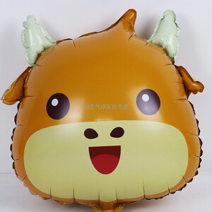 卡通牛头牛气球富途证券广告气球定制卡通牛形状气球定做印刷logo