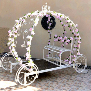 新款浪漫婚庆道具南瓜车结婚婚礼布置新娘出场公主车摄影装饰摆件