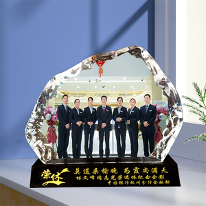 水晶照片摆台定制同学聚会毕业集体合影制作相框退休退伍纪念礼品