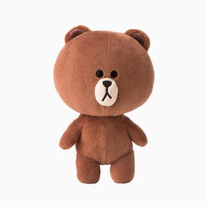 line friends毛绒玩具布朗熊布娃娃卡通可爱安睡玩偶公仔儿童礼物