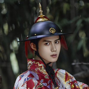 汉服飞鱼服头盔飞碟盔锦衣卫帽子斗笠盔明代甲胄头盔明制大檐帽