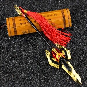 包邮王者荣耀武器模型吕布末日机甲18cm含刀架卡贴金属模型