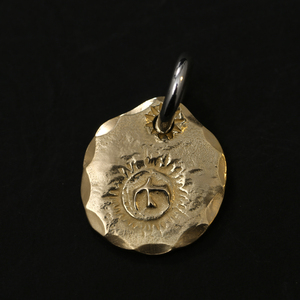 三沐高桥吾郎 sam goros 18k l号黄金饼 项链配件 l切边金饼吊坠