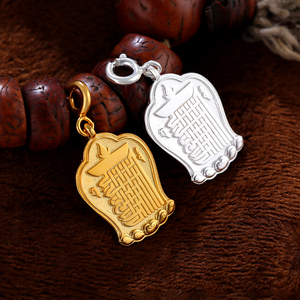s925纯银十相自在吊坠西藏式民族风挂件随身携带佛珠配饰男女项链