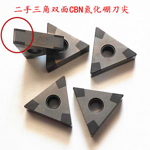 二手数控旧刀片硬料CBN氮化硼三角外圆刀双面六刃镗孔TNGA160404