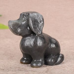 天然证书黄龙玉玉狗摆件件黄龙玉生肖狗人工雕刻旺财小玉石带手把