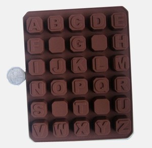 硅膠軟模具 26個英文字母+4個白板】DIY巧克力手工皂冰格模