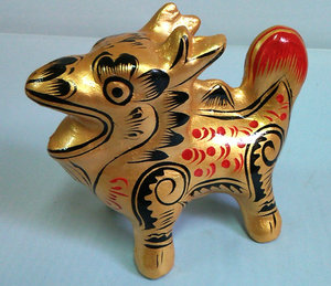 陕西凤翔泥塑摆件