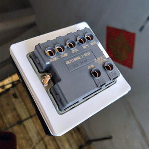 风暖开关明线盒双控接线暖风功能五联一带玻璃五开双机.