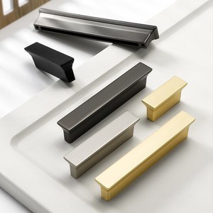 北欧风衣柜门把手现代简约高档金色橱柜抽屉柜子加长拉手轻奢黑色