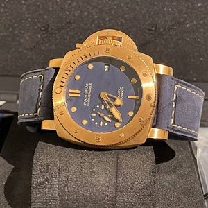 2021新款 沛纳海panerai潜行系列42毫米青铜蓝面机械男表pam01074