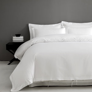 被套单件纯白色全棉纯棉五星级酒店宾馆专用床上用品床单被子被罩