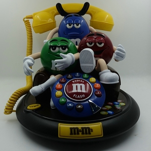 正版mars m&ms电话糖果机 m&ms巧克力玩具 mm豆玩具豆人机