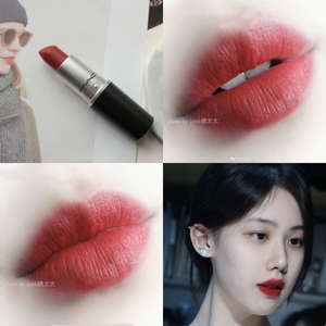 保税|mac魅可子弹头口红707#ruby woo 707雾面哑光复古正红色