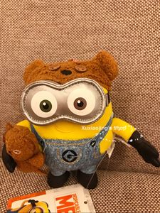 日本大阪环球影城 代购 小黄人bob鲍勃毛绒玩具挂件经典抱小熊