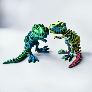恐龙玩具男孩儿童关节可动变形骨架仿真动物模型3d打印大脚霸王龙