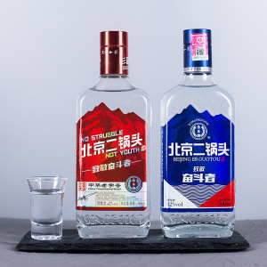 北京二锅头1163永丰牌老字号蓝瓶42度小方瓶清香型纯粮整箱白酒