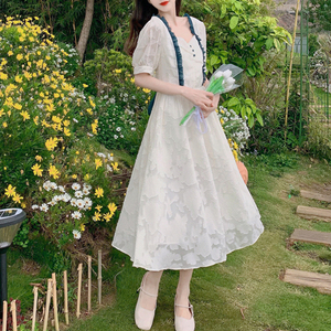 小清新高中初中学生连衣裙韩版田园风格子中长款过膝裙子5人付款75