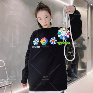 artcross&村上隆太阳花卫衣三朵花长袖上衣秋新款 d2y boutique