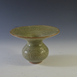 仿古瓷器 复古南宋风格 耀州窑青釉渣斗 水盂 古董古玩老货旧货