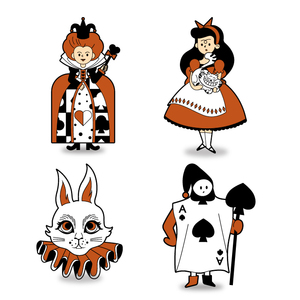 联邦走马 文艺徽章童话爱丽丝梦游仙境系列 扑克牌小人 红心皇后