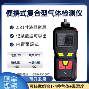 MS400泵吸便携式氩气氦气氧气氮气N2浓度检测仪纯度监测报警仪