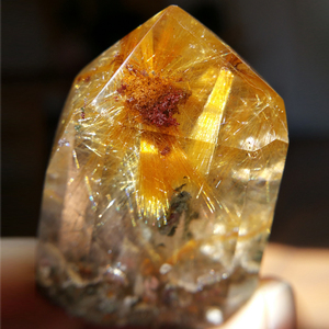 天然金发晶花水晶簇原矿把玩小摆件一物一图正品水晶簇原石把件石